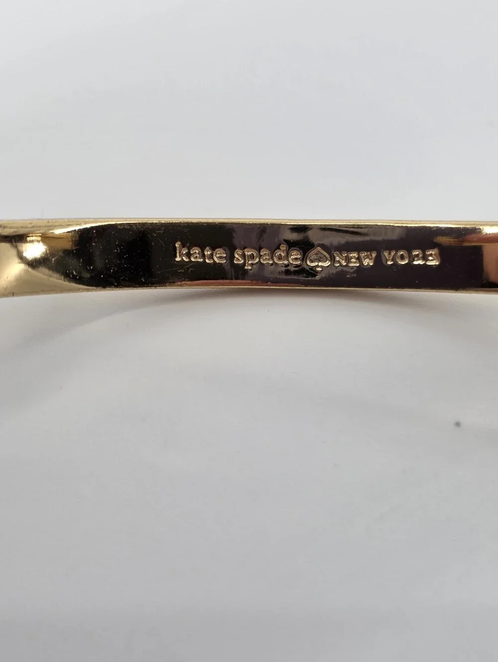 Kate Spade Gold Tone Smile Bracelet Bangle - Picture 6 of 9